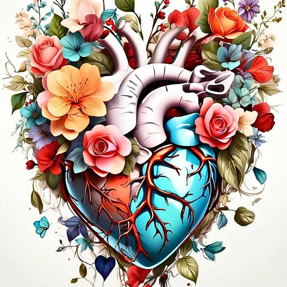 Heart With Flowers