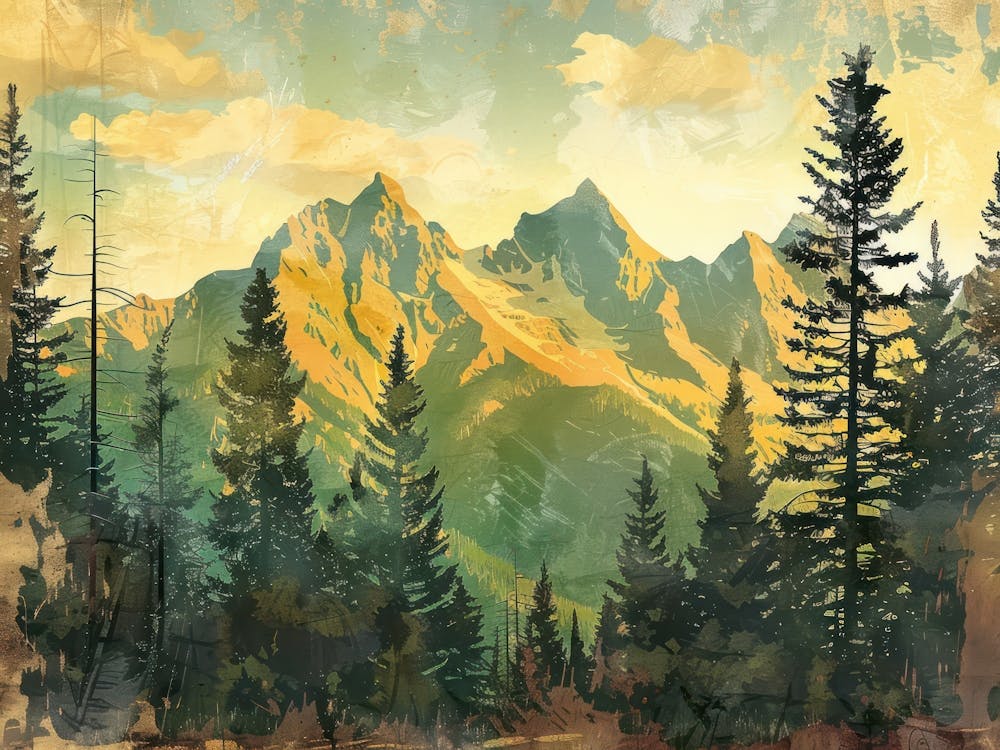 Retro Landscape Illustration 1