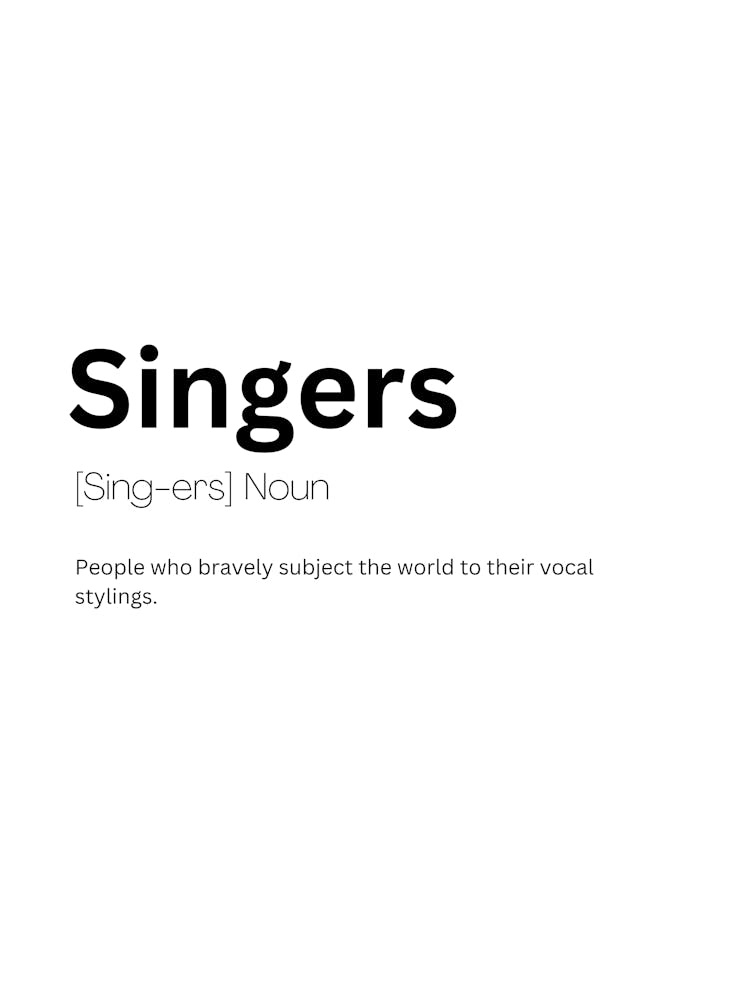 Singers Definition Meaning