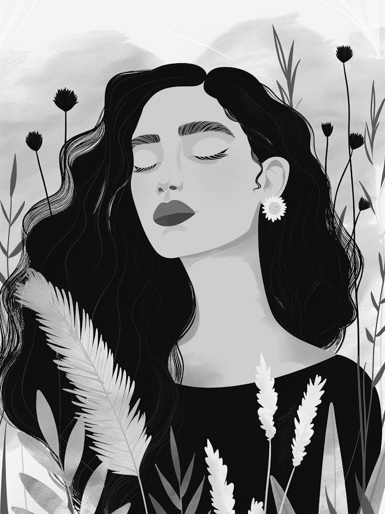 Illustration en noir et blanc 6