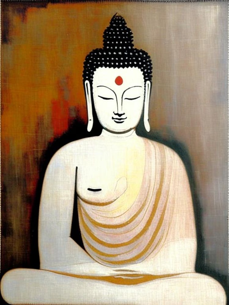 Buddha Symbol Abstract Painting