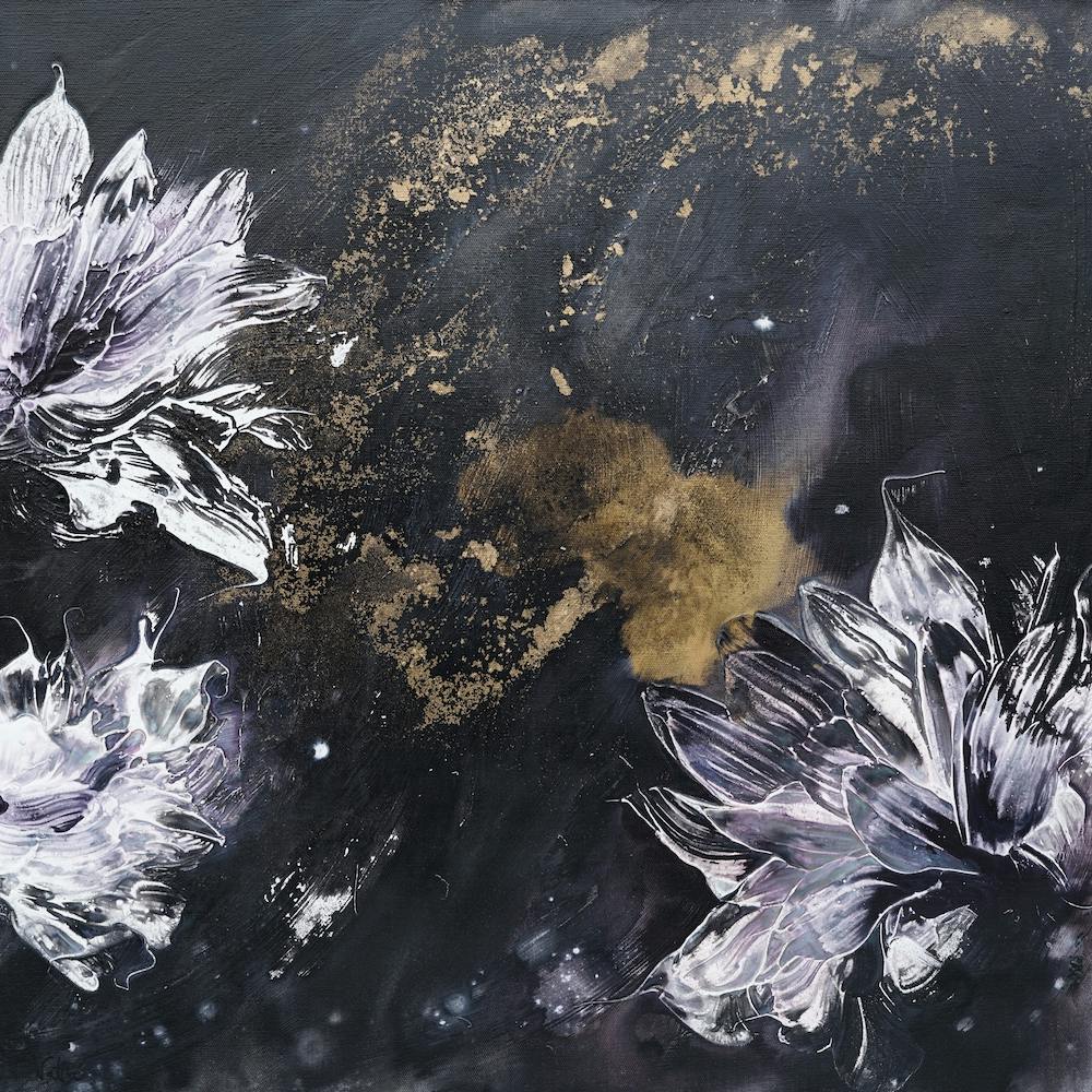 Dark Flower Painting 3 Square