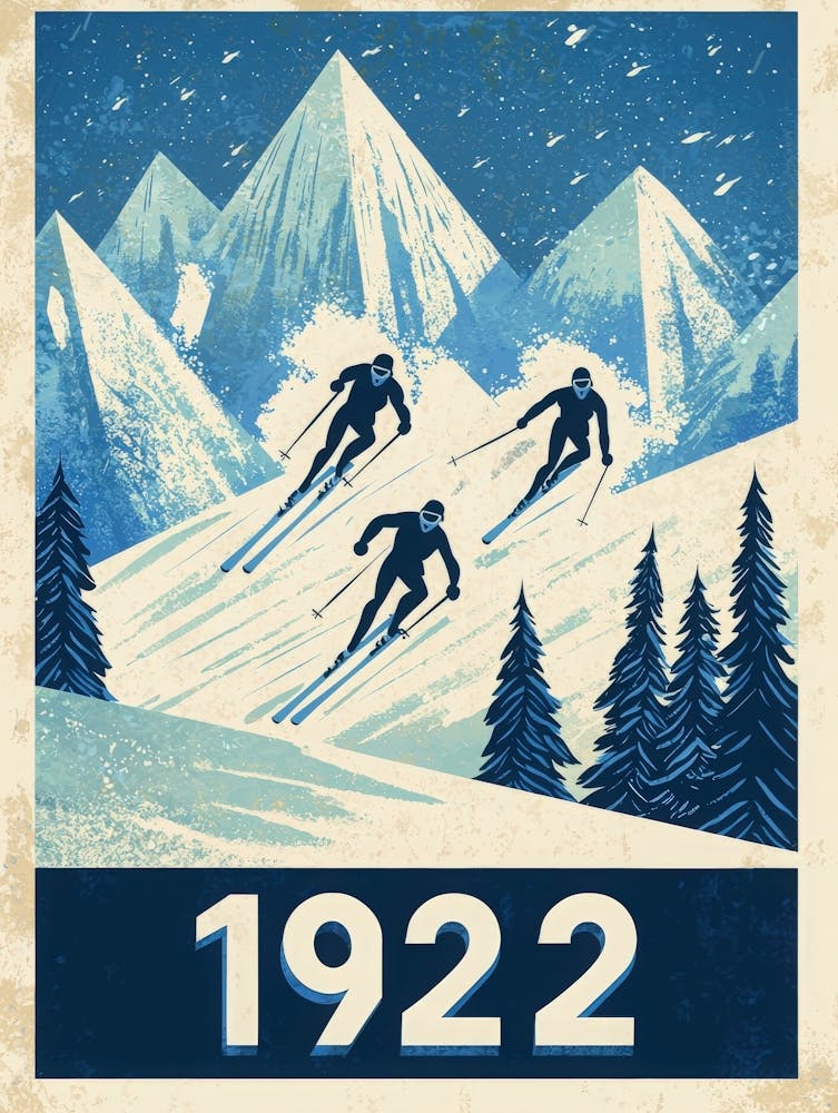 Aihrgdesign A Vintage Sports Poster Inspired By Winter Games 2
