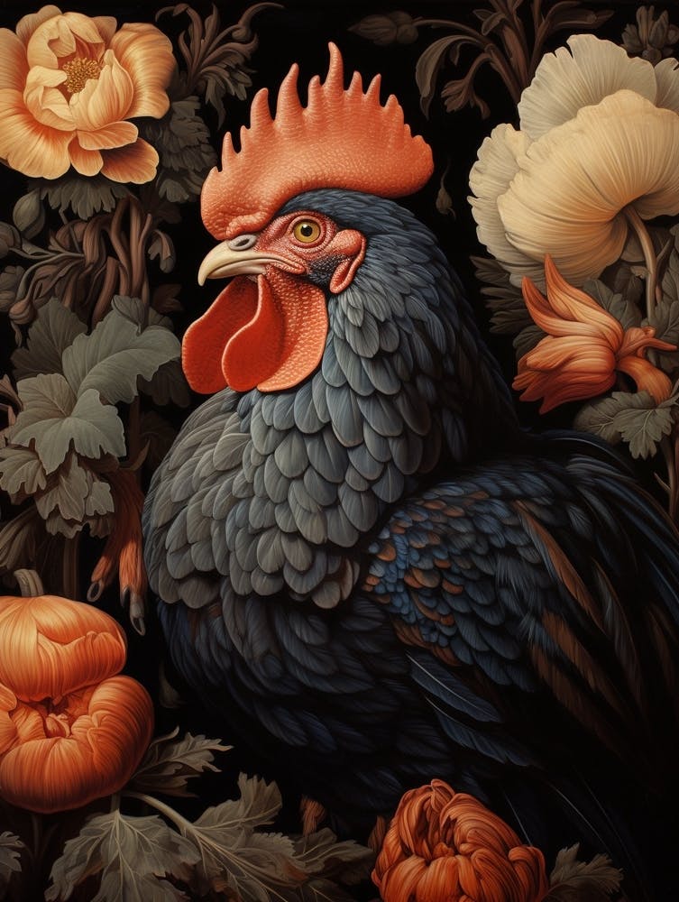 Dark And Moody Botanical Chicken 2