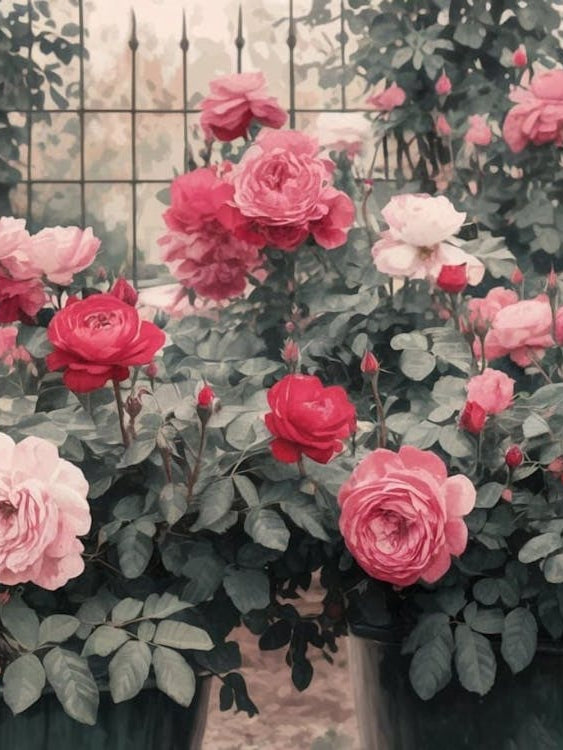 Graceful Rose Bush - Garden Bloom