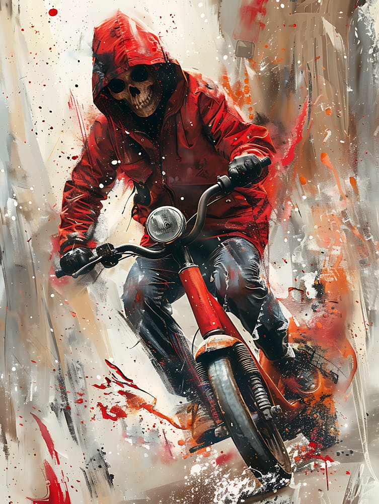 Skeleton On A Motorcycle