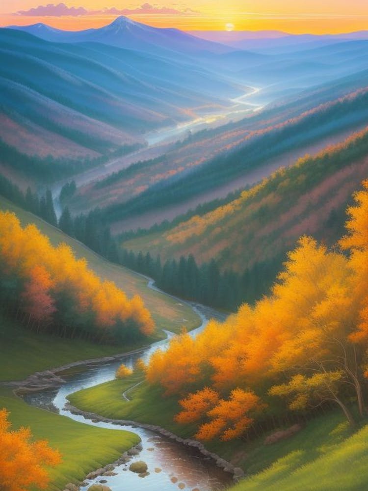 Sunset In The Mountains 3