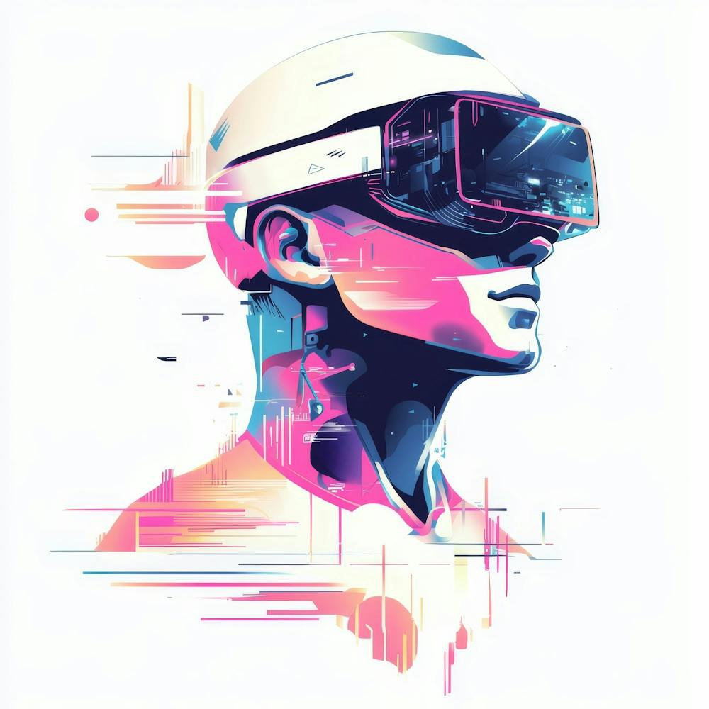 Vr Headset.Generated AI. Wall 2