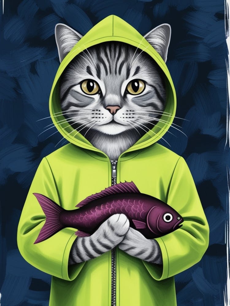 Cat With Fish 3