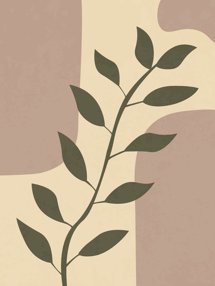 Minimal Botanical Abstract Art