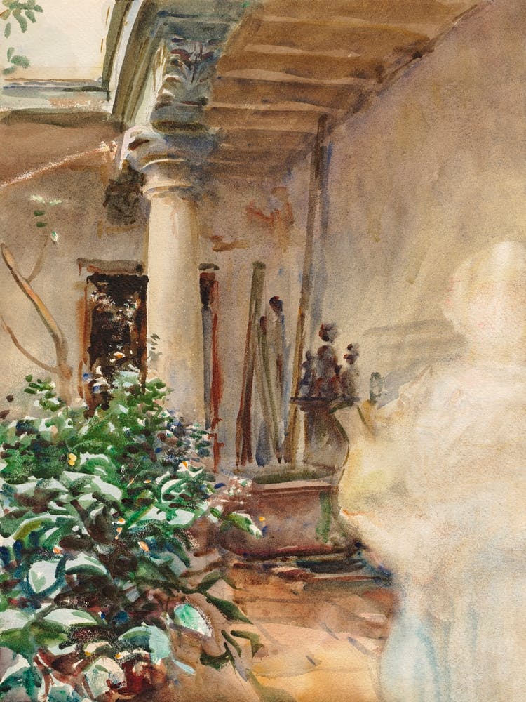 The Patio (1908), John Singer Sargent