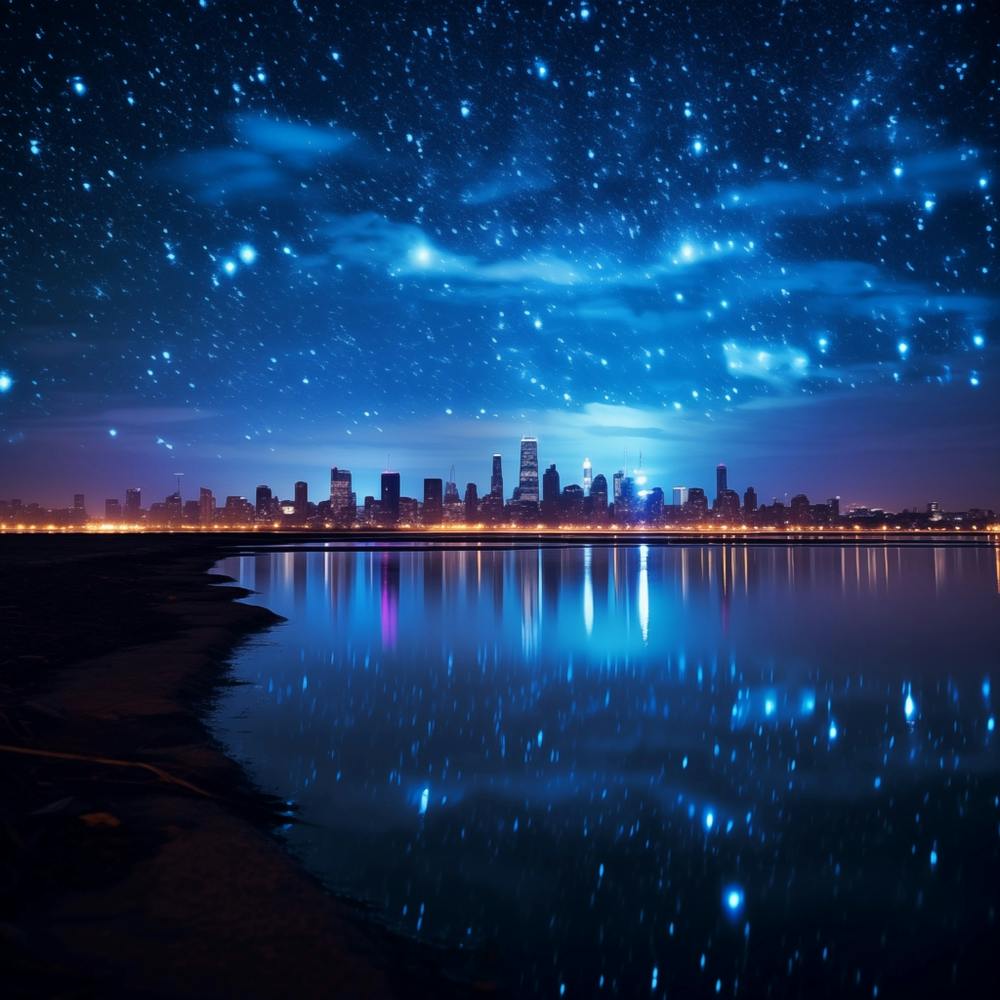 Chicago Skyline bei Nacht