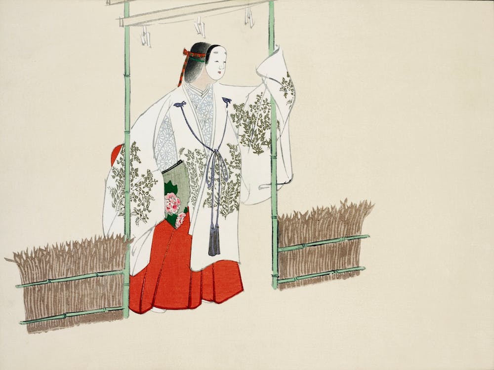 Masked Man From Momoyogusa –Flowers Of A Hundred Generations (1909), Kamisaka Sekka