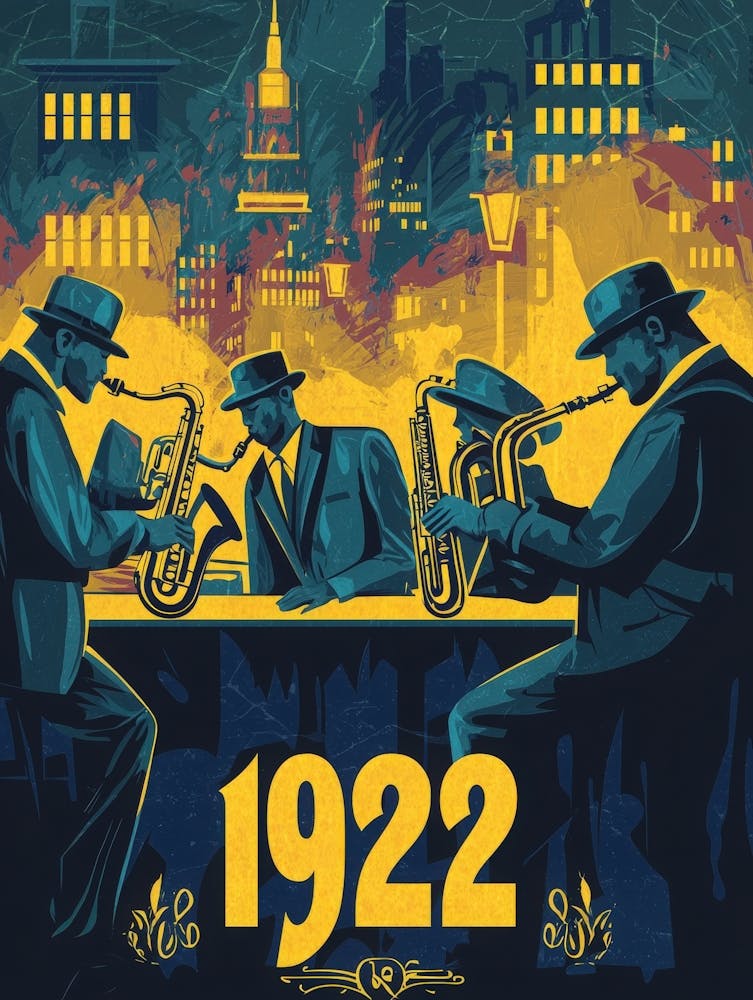 Aihrgdesign A Vintage Art Poster Celebrating The Jazz Age In 6