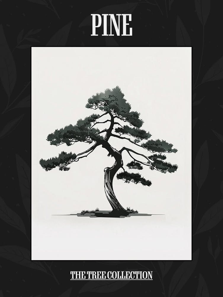 Pine Tree Pixel Illustration 4 Poster