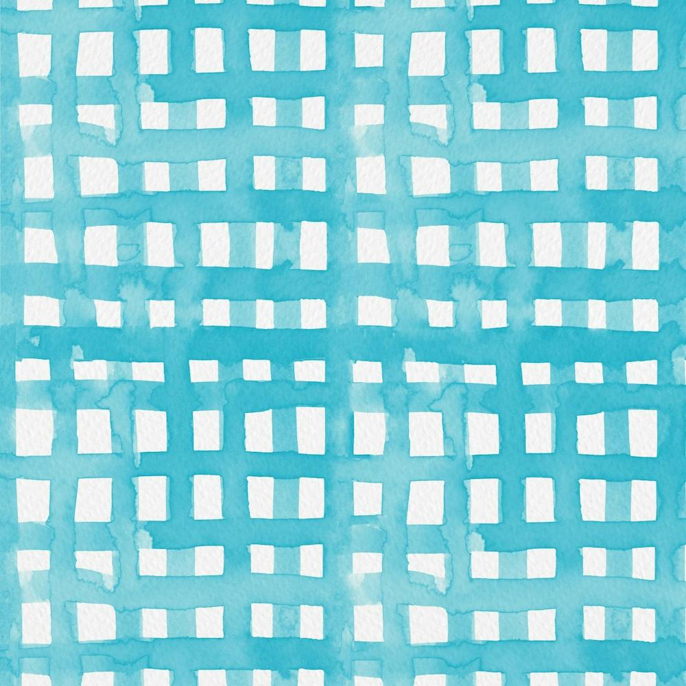 Watercolor Pastel Blue Grid