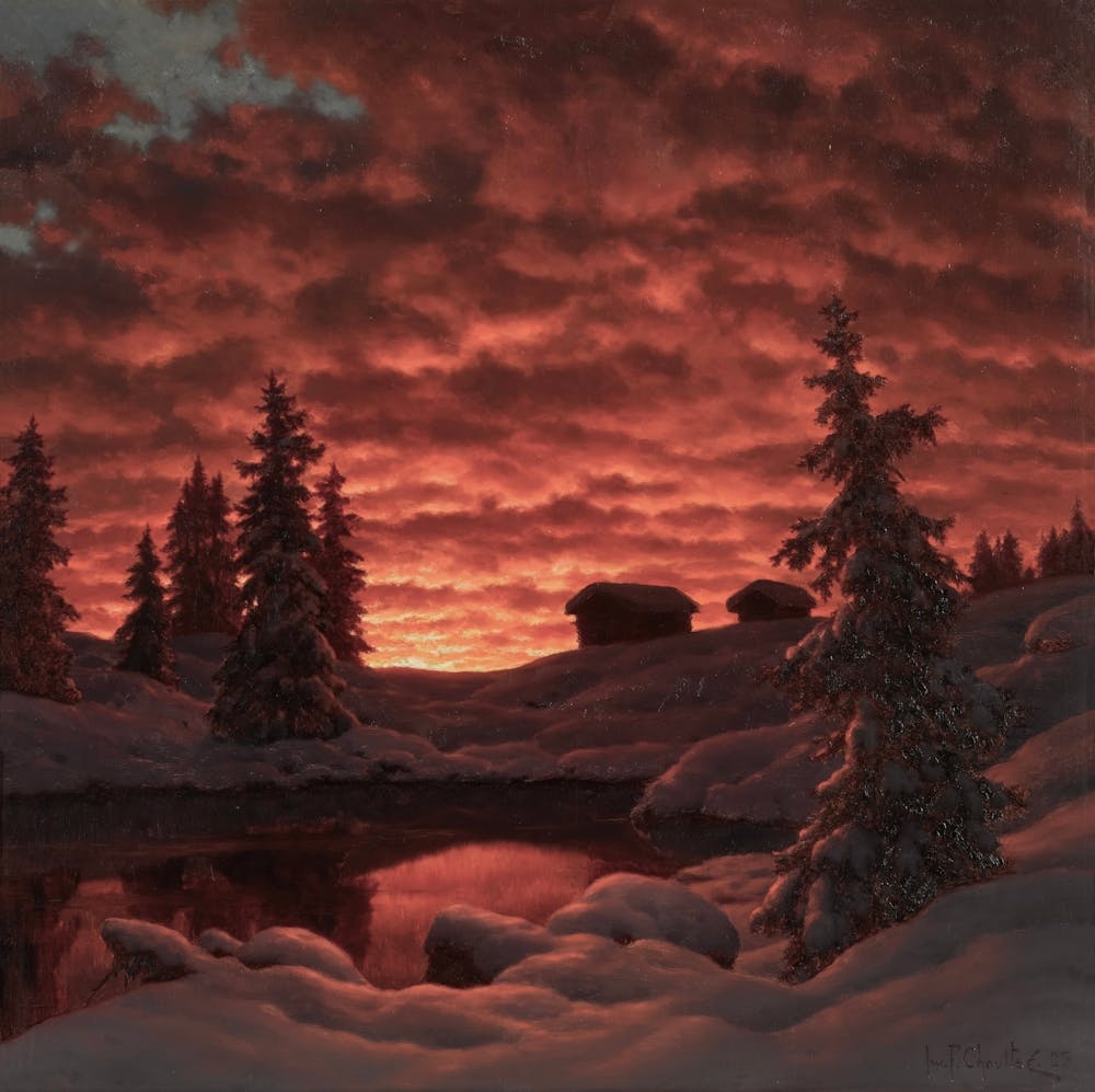 Sunset Over A Lake