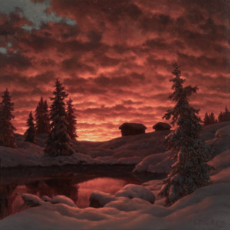 Sunset Over A Lake