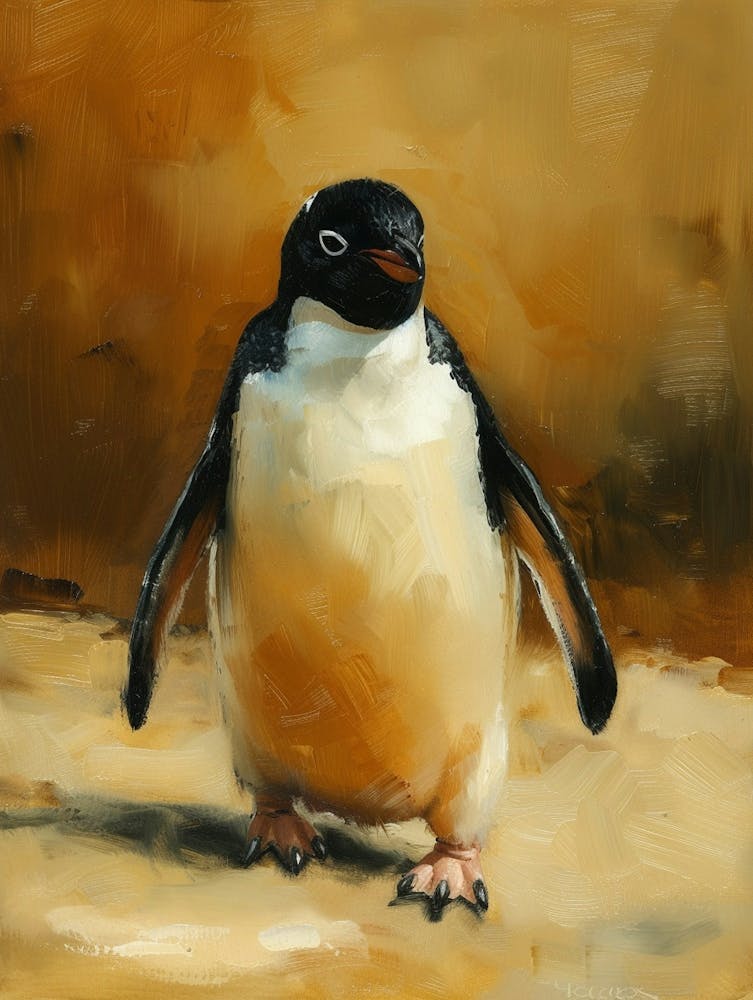 Adlie Penguin Volunteer Point Oil Painting 2