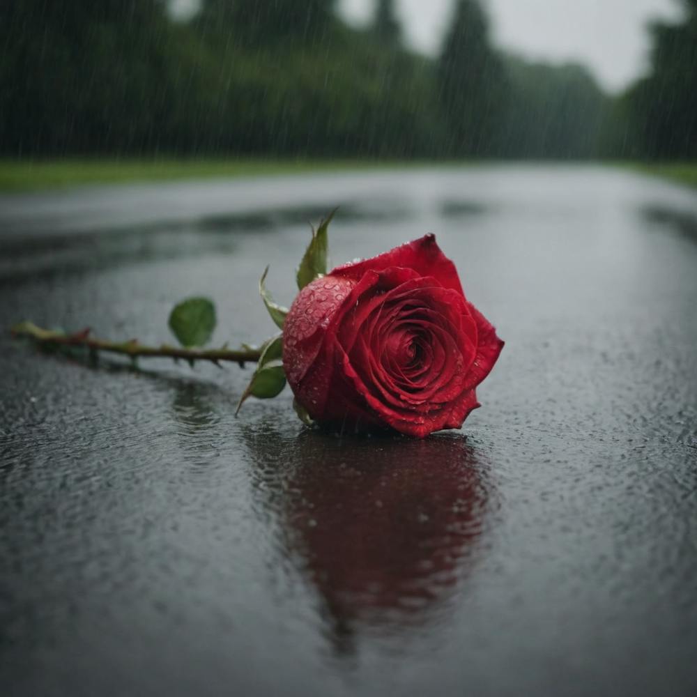 Rose In The Rain 1