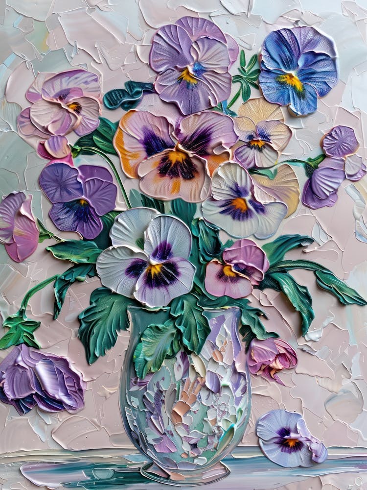 A World Of Flowers Pansies 2 Painting