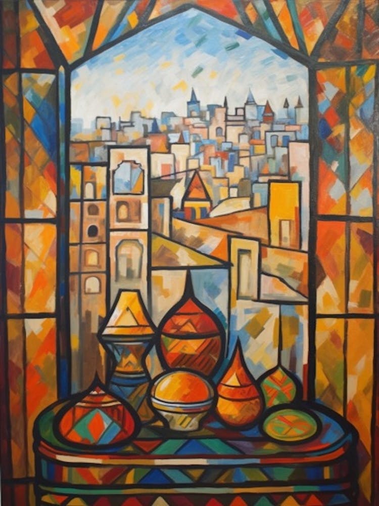 Window View Marrakech Of In The Style Of Cubism 4