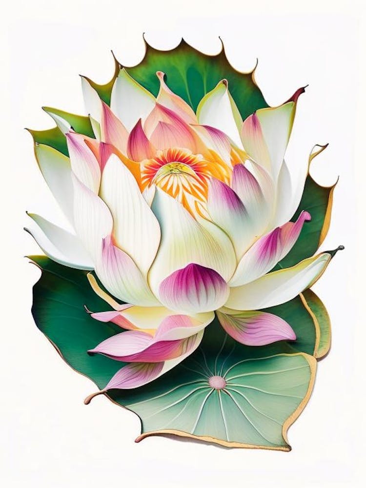 Lotus Flower Petals Decoupage 2