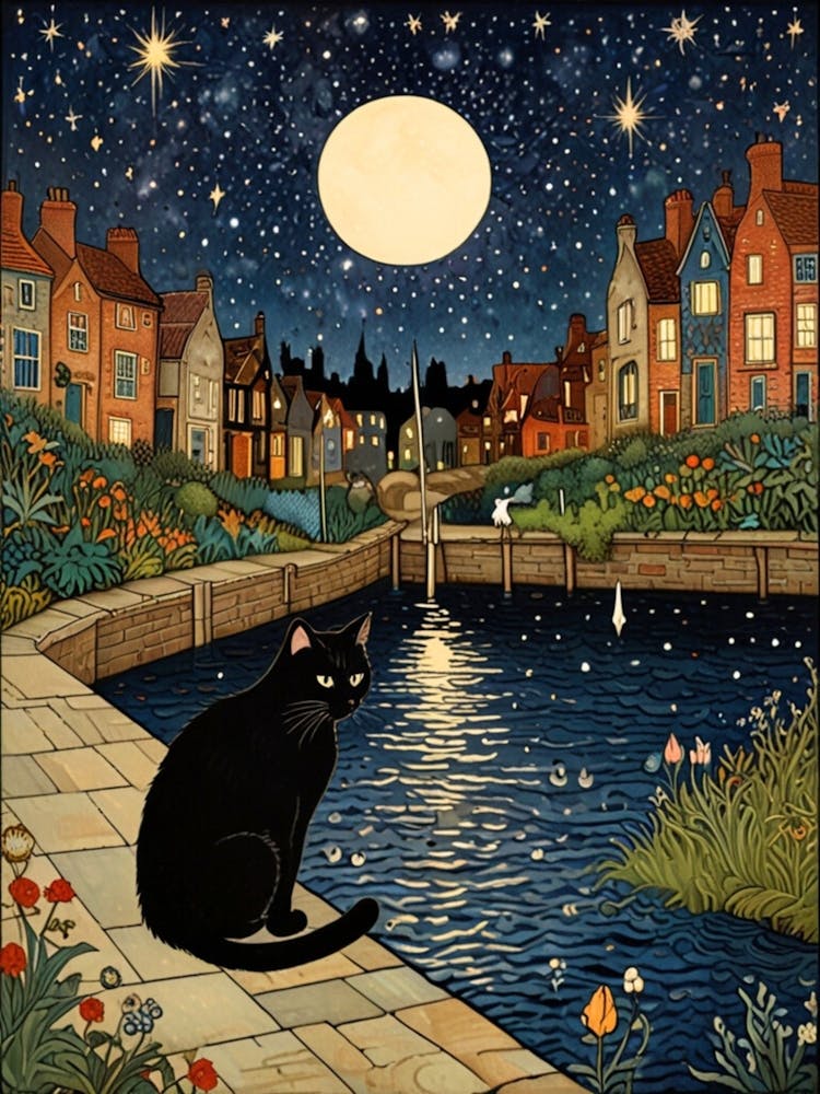 William Morris Cat By The Water