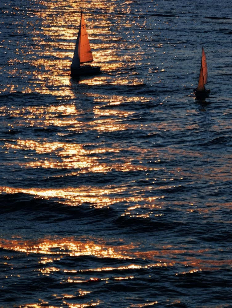 Sailboats At Sunset 22