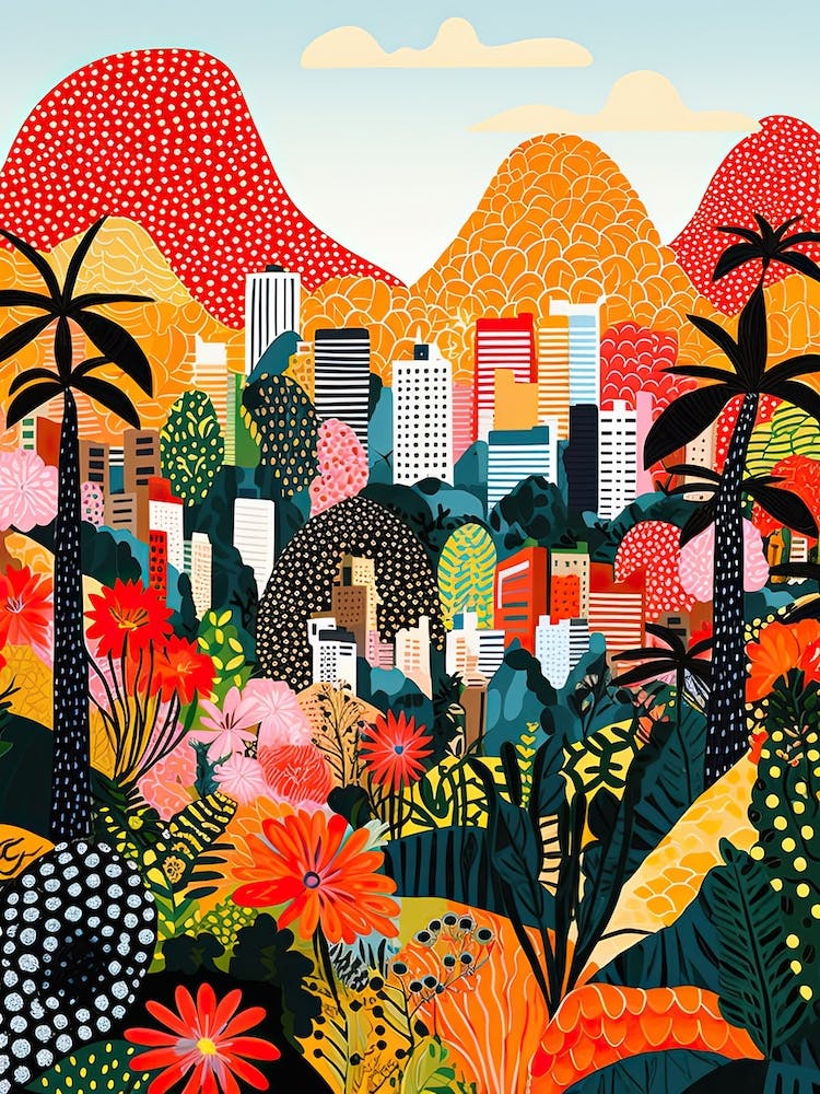 Rio De Janeiro, Illustration im Pop-Art-Stil 3