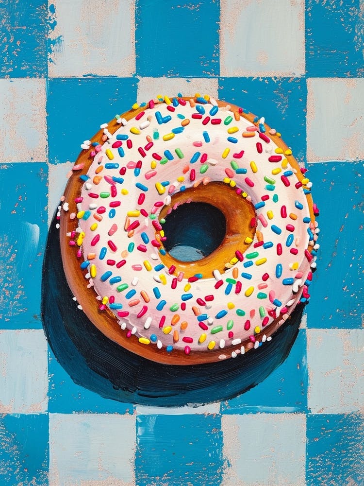 Rainbow Donut Checkered Donut 2