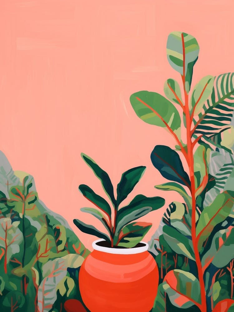 Boho Plant Painting Zz Plant 4