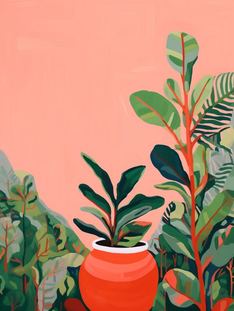 Boho Plant Painting Zz Plant 4