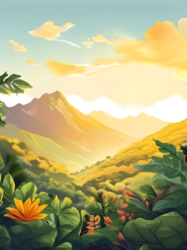 Sunset In The Jungle 1