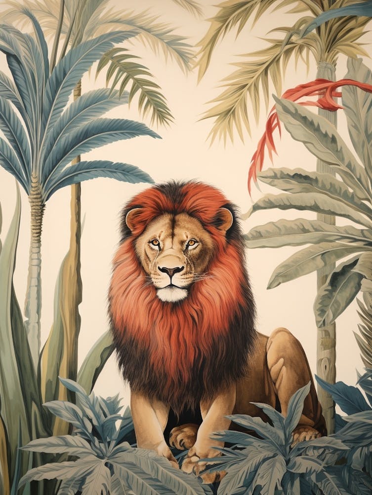 Lion 2 Tropical Animal Portrait