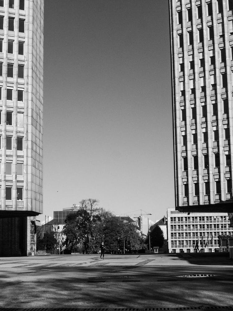 Towers In The Sun On Republic Sqaure Ljubljana