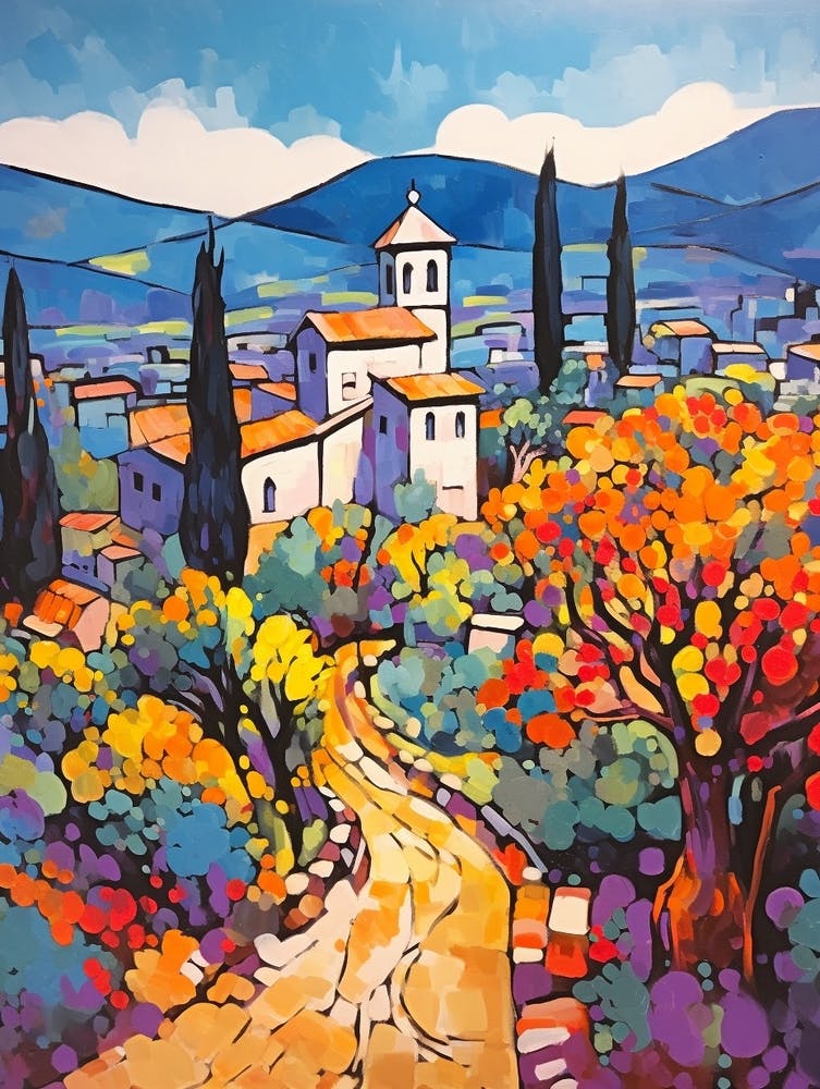 Assisi Italy 3 Fauvist Painting