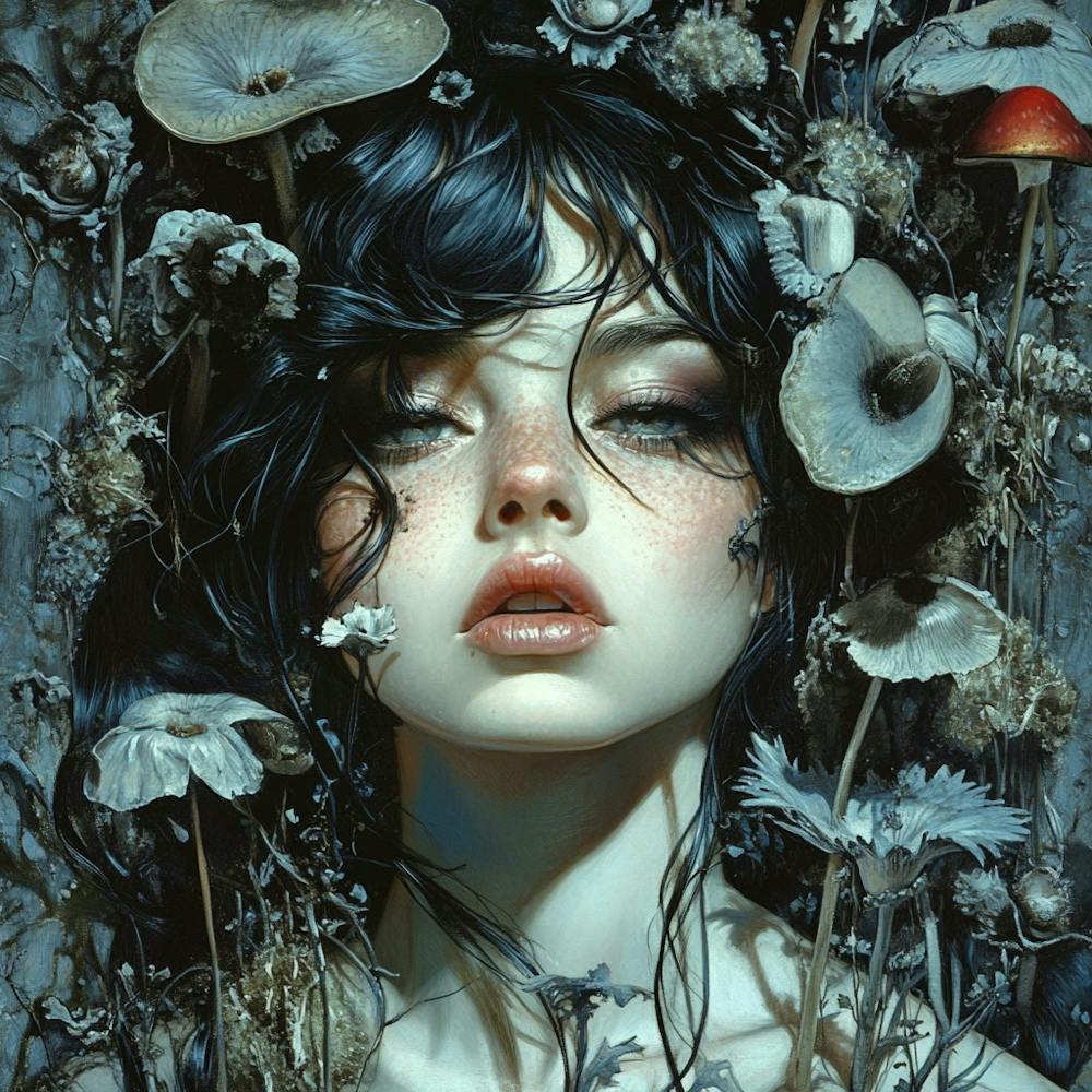 'The Girl With The Mushrooms'