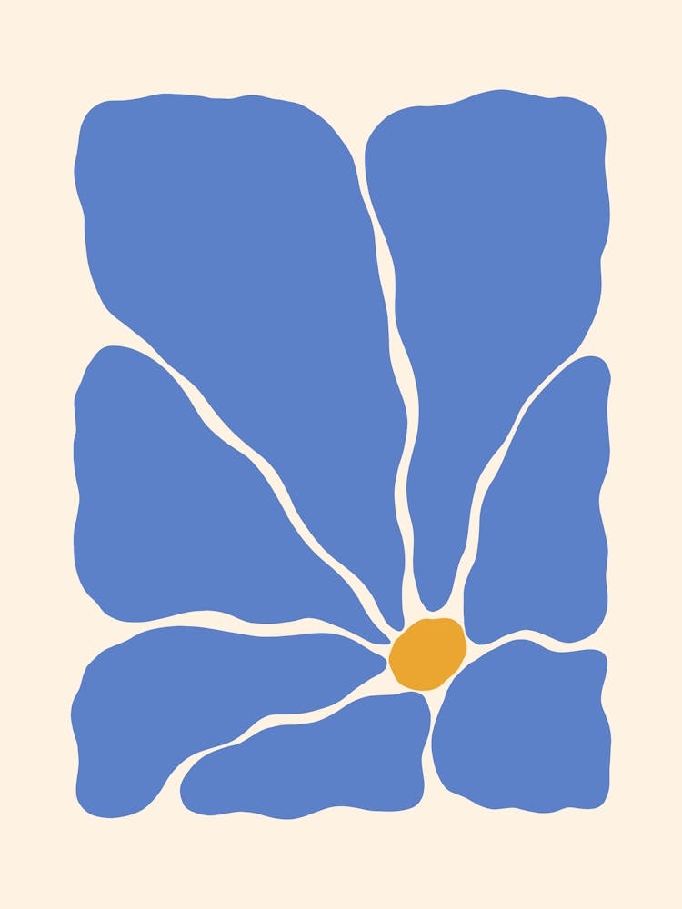 Abstract Flower 02 - Blue