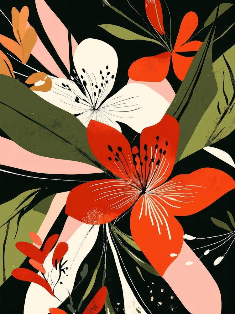 Abstraktes Blumengemälde 42