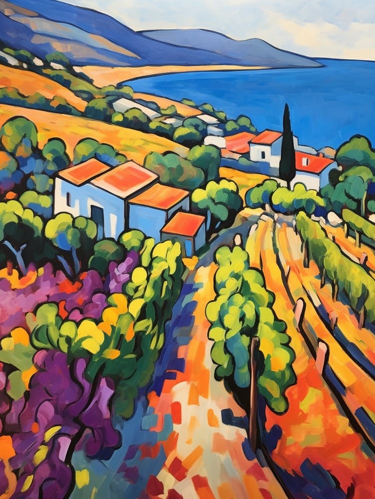 Crete Greece 3 Fauvist Painting