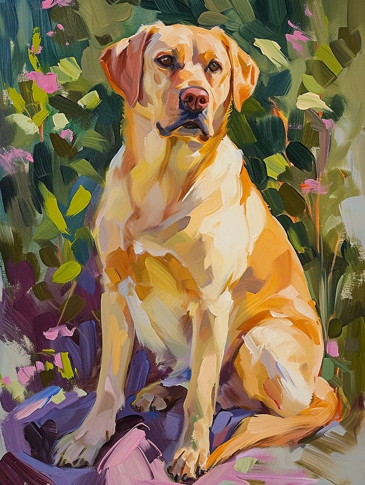 Labrador Retriever Acrylic Painting 3