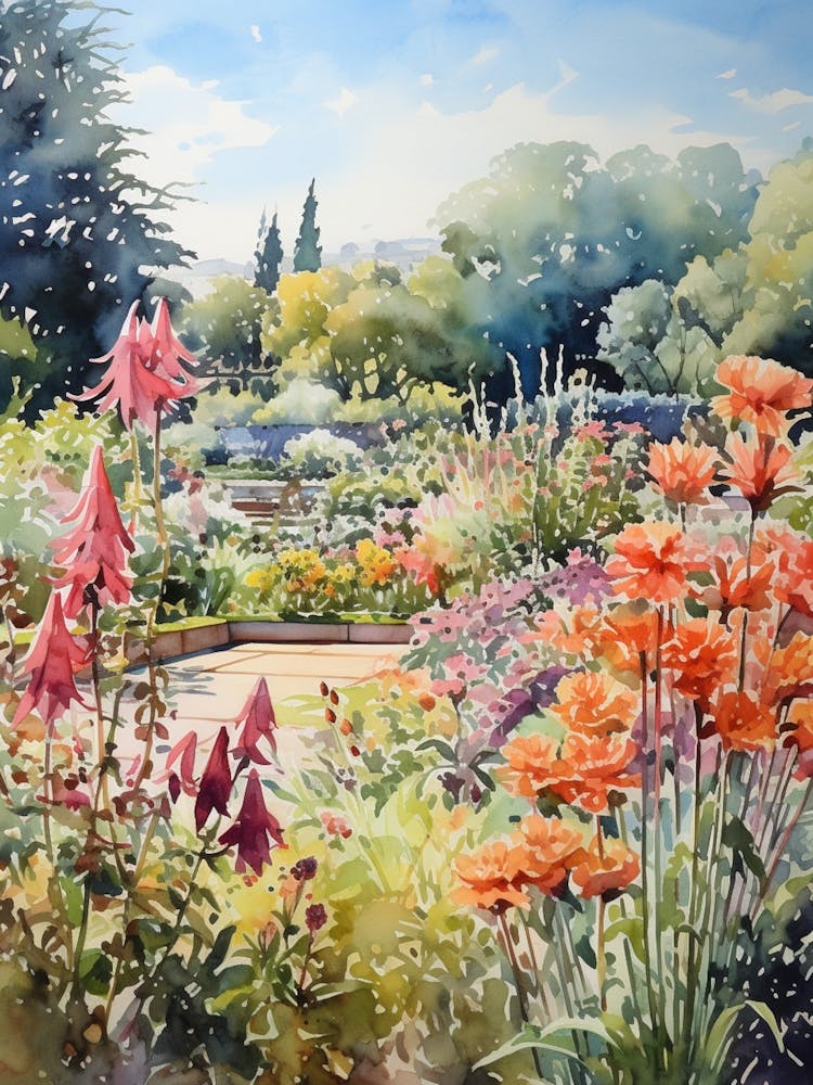 Rhs Garden Wisley United Kingdom Aquarell 1