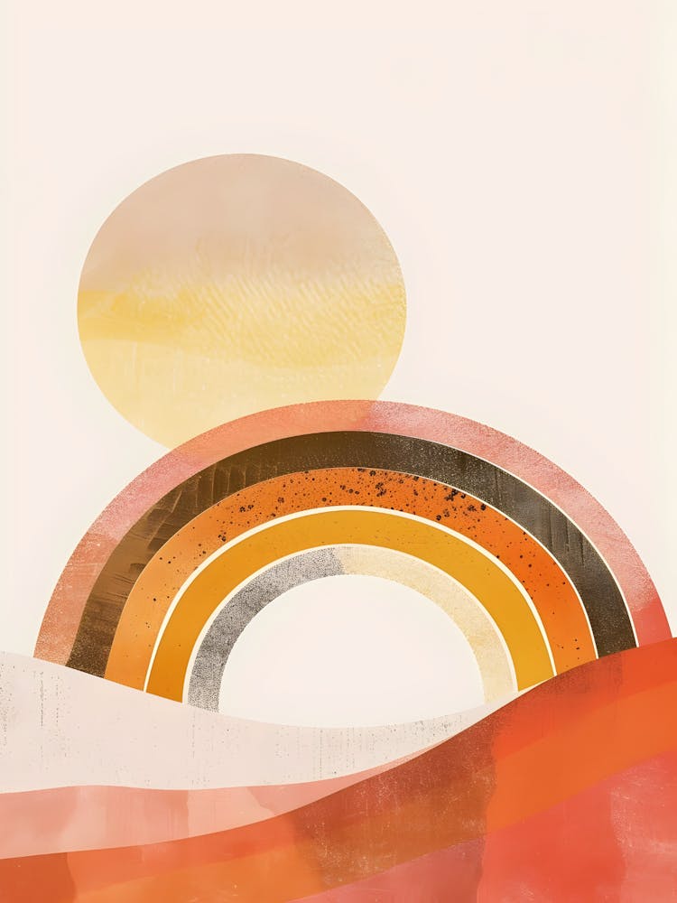 Sunset With A Rainbow