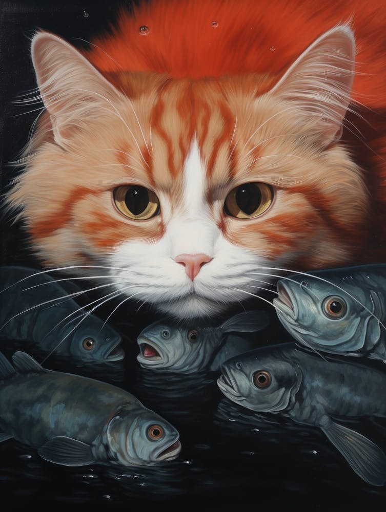 Cat With Fish 2