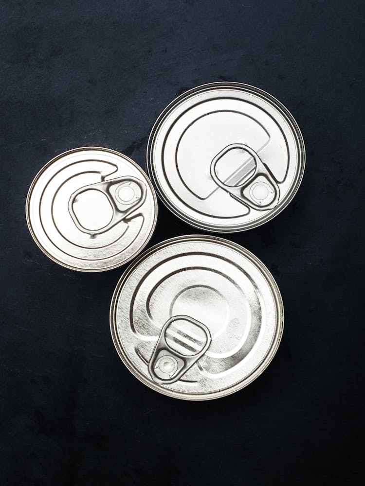 Tin cans — Food kitchen poster/blackboard, photo art 1