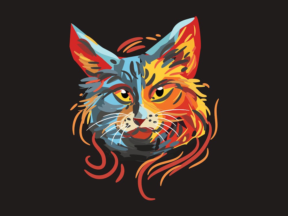 Cat Hand Drawing