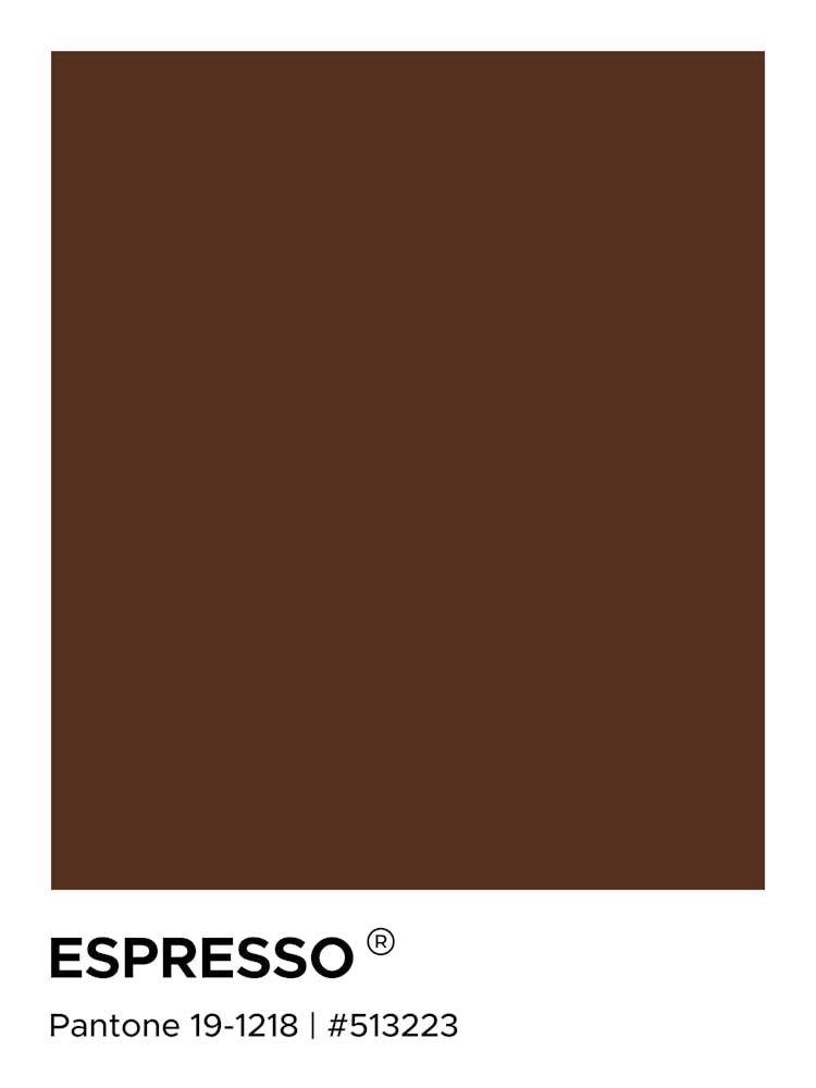 Espresso Coffee Pantone,  cool, coffee, latte, kitchen, decor, cute, colorful, minimal, modern, pantone, mood, vibes, cafe, vibing, caffeine 