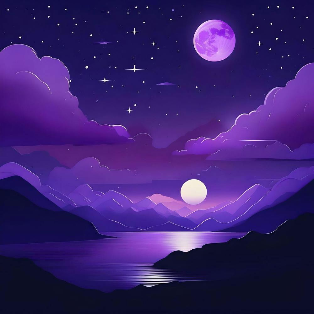 Purple Night Sky