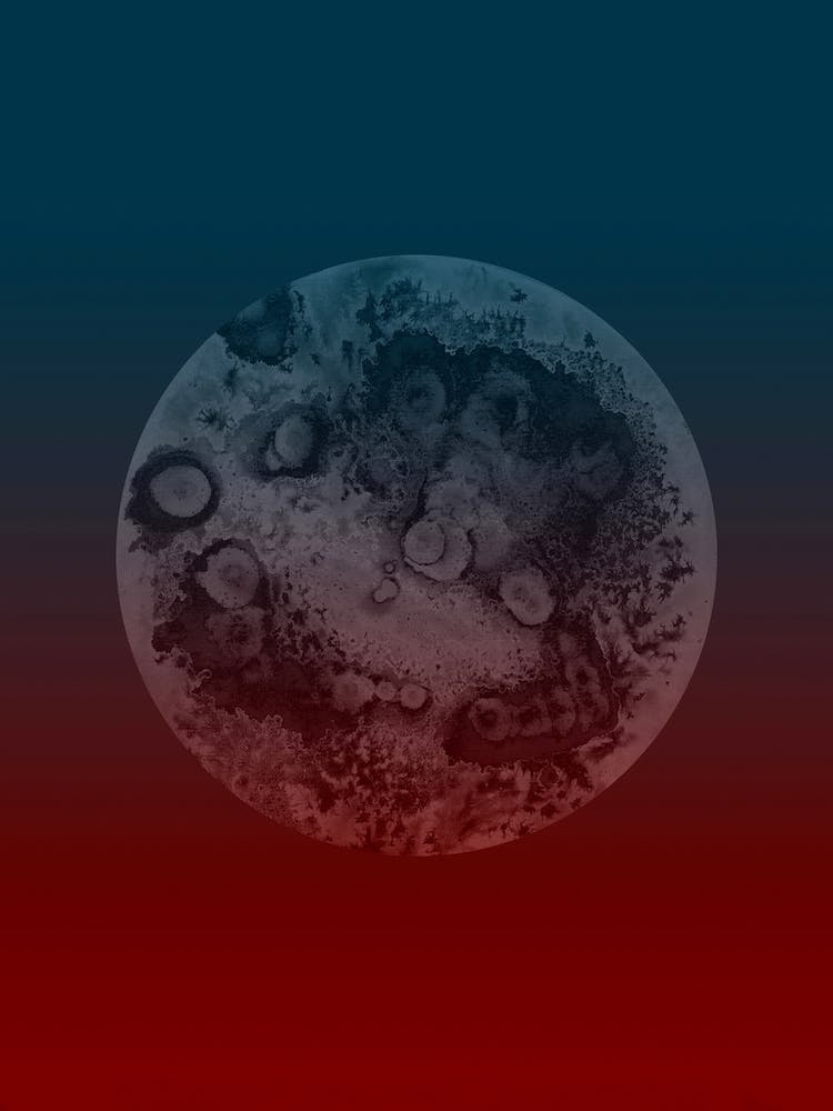 Light Moon Red Blue